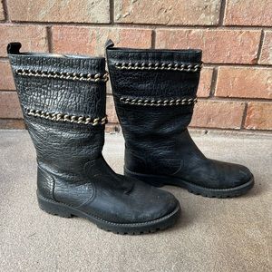 Women’s Tory Burch leather combat boots